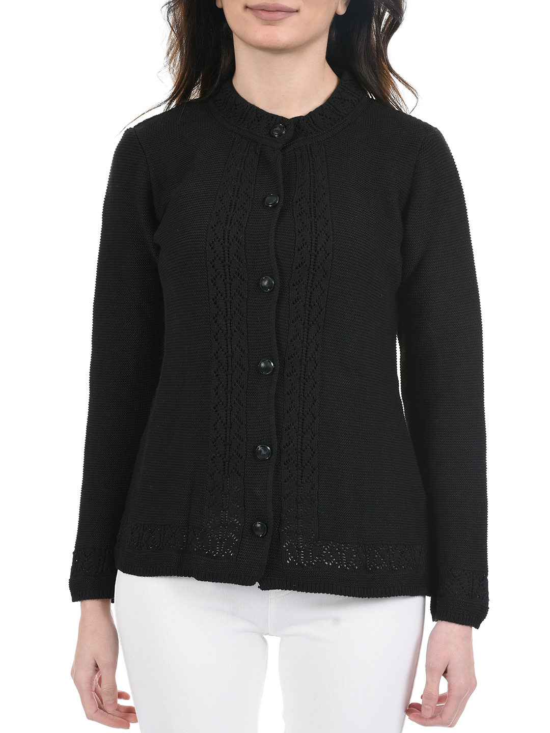American Eye Women Casual Wear Black Sweater